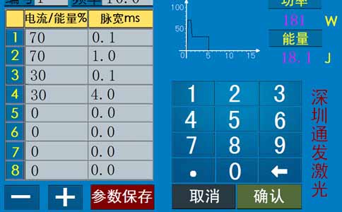 通發(fā)激光焊接機(jī)參數(shù)設(shè)置界面